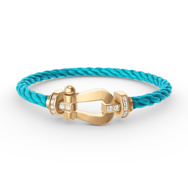 [Limara]FORCE LARGE HORSESHOE HALF DIAMOND BRACELET - GOLD