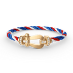 [Limara]FORCE LARGE HORSESHOE HALF DIAMOND BRACELET - GOLD