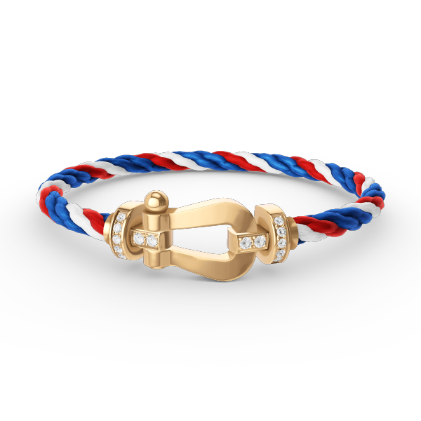 [Limara]FORCE LARGE HORSESHOE HALF DIAMOND BRACELET - GOLD