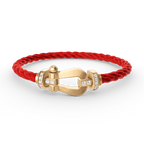 [Limara]FORCE LARGE HORSESHOE HALF DIAMOND BRACELET - GOLD