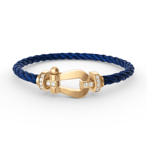 [Limara]FORCE LARGE HORSESHOE HALF DIAMOND BRACELET - GOLD