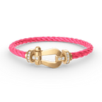 [Limara]FORCE LARGE HORSESHOE HALF DIAMOND BRACELET - GOLD