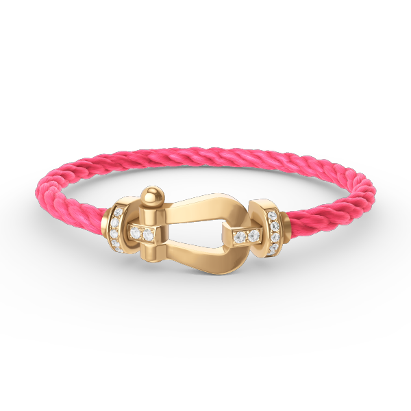 [Limara]FORCE LARGE HORSESHOE HALF DIAMOND BRACELET - GOLD