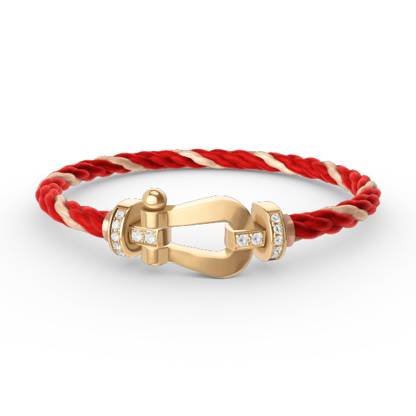 [Limara]FORCE LARGE HORSESHOE HALF DIAMOND BRACELET - GOLD