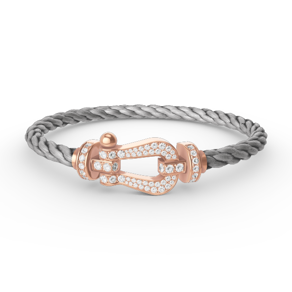 [Limara]FORCE LARGE HORSESHOE FULL DIAMOND BRACELET - ROSE GOLD