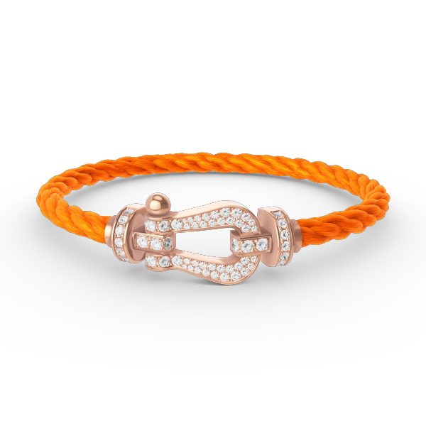 [Limara]FORCE LARGE HORSESHOE FULL DIAMOND BRACELET - ROSE GOLD