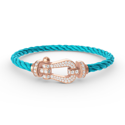 [Limara]FORCE LARGE HORSESHOE FULL DIAMOND BRACELET - ROSE GOLD