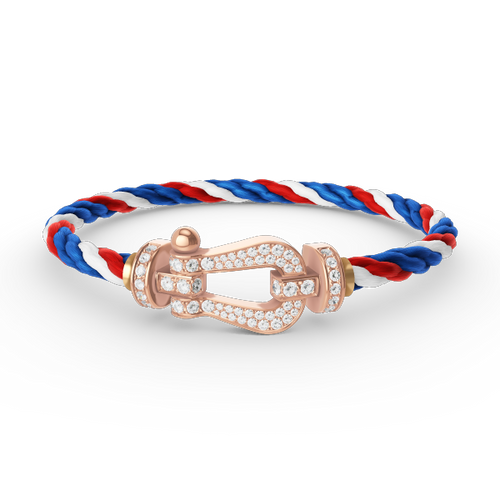[Limara]FORCE LARGE HORSESHOE FULL DIAMOND BRACELET - ROSE GOLD