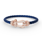 [Limara]FORCE LARGE HORSESHOE FULL DIAMOND BRACELET - ROSE GOLD