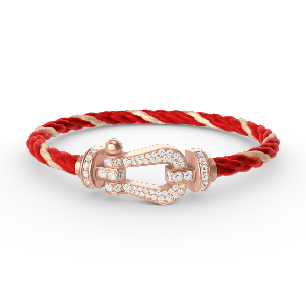 [Limara]FORCE LARGE HORSESHOE FULL DIAMOND BRACELET - ROSE GOLD