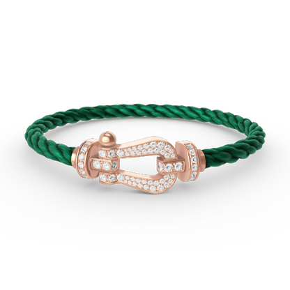 [Limara]FORCE LARGE HORSESHOE FULL DIAMOND BRACELET - ROSE GOLD