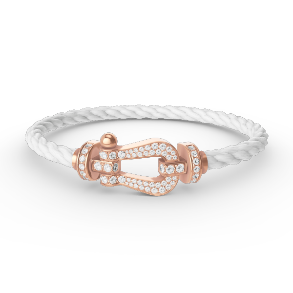 [Limara]FORCE LARGE HORSESHOE FULL DIAMOND BRACELET - ROSE GOLD