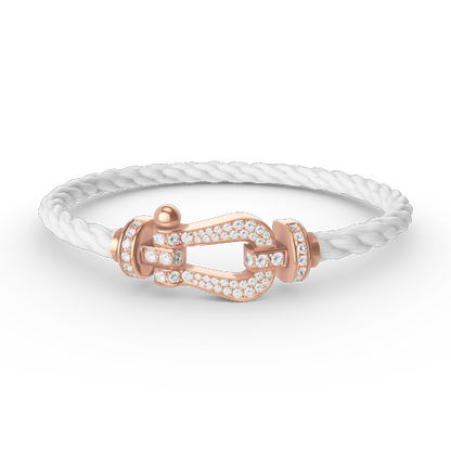 [Limara]FORCE LARGE HORSESHOE FULL DIAMOND BRACELET - ROSE GOLD