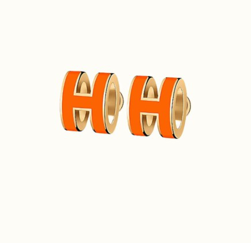 [Limara]MINI POP H EARRINGS ORANGE