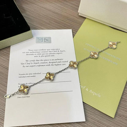 [Limara]LUCKY CLOVER 5-MOTIF BRACELET - LASER COLLECTION