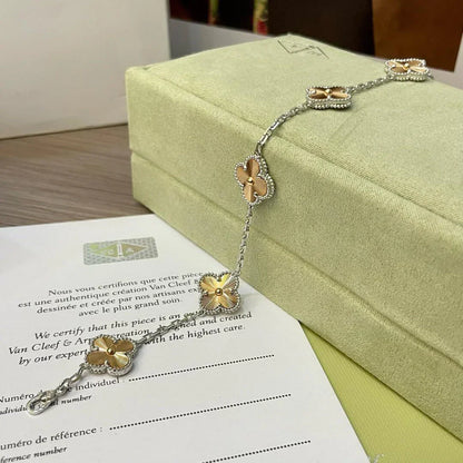 [Limara]LUCKY CLOVER 5-MOTIF BRACELET - LASER COLLECTION