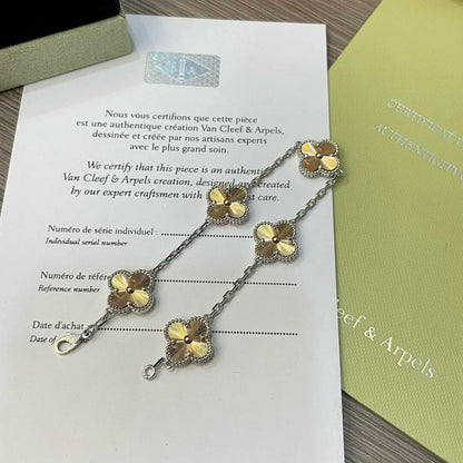 [Limara]LUCKY CLOVER 5-MOTIF BRACELET - LASER COLLECTION