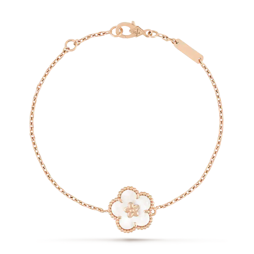 [Limara]LUCKY WHITE MOP PLUM BLOSSOM  BRACELET