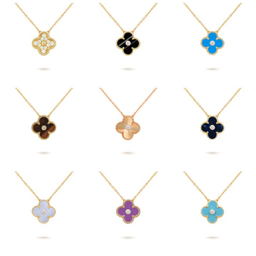[Limara] CLOVER 15MM DIAMOND SINGLE FLOWER NECKLACE COLLECTION