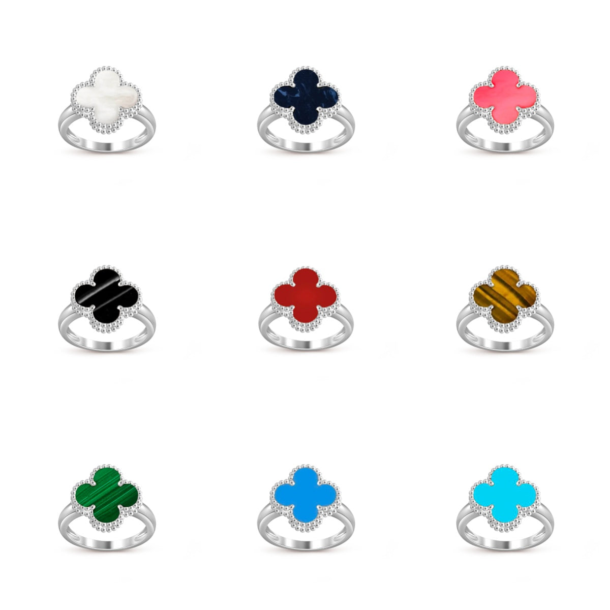 [Limara] CLOVER SILVER RING COLLECTION