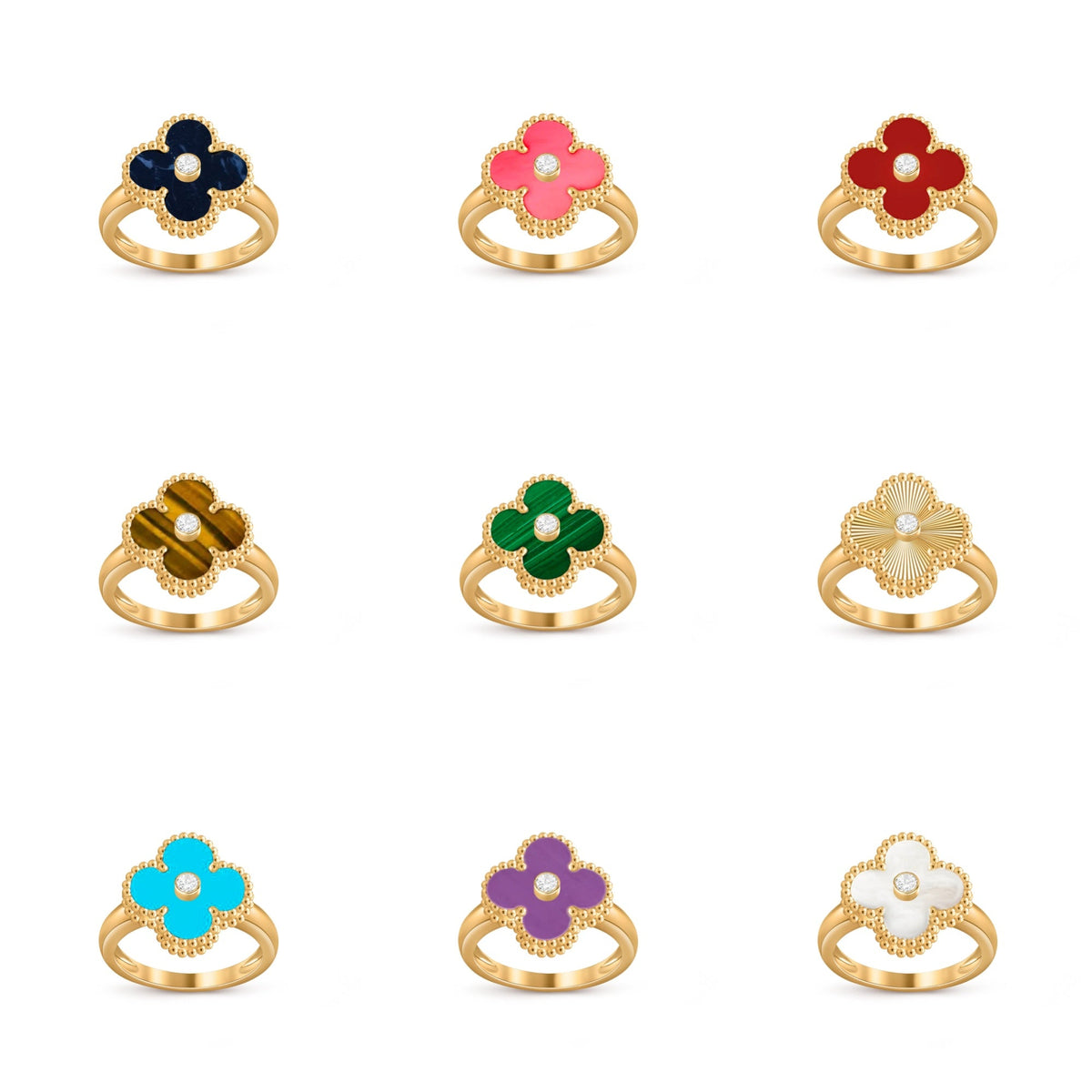 [Limara] CLOVER DIAMOND RING GOLD COLLECTION