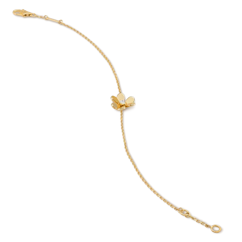 [Limara]FRIVOLE GOLD FLOWER PINK MALACHITE BRACELET
