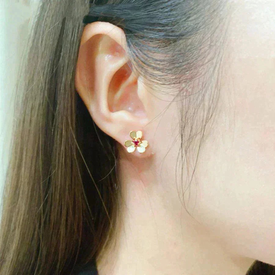 [Limara]FRIVOLE  FLOWER PINK EARRINGS