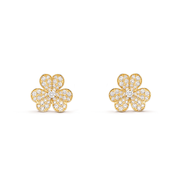 [Limara]FRIVOLE GOLD FLOWER DIAMOND EARRINGS