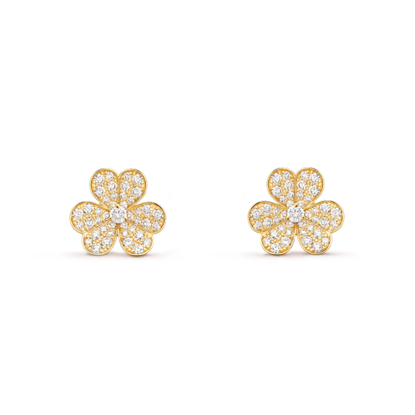 [Limara]FRIVOLE GOLD FLOWER DIAMOND EARRINGS