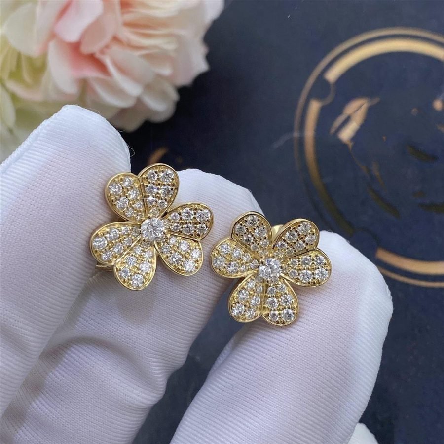 [Limara]FRIVOLE GOLD FLOWER DIAMOND EARRINGS