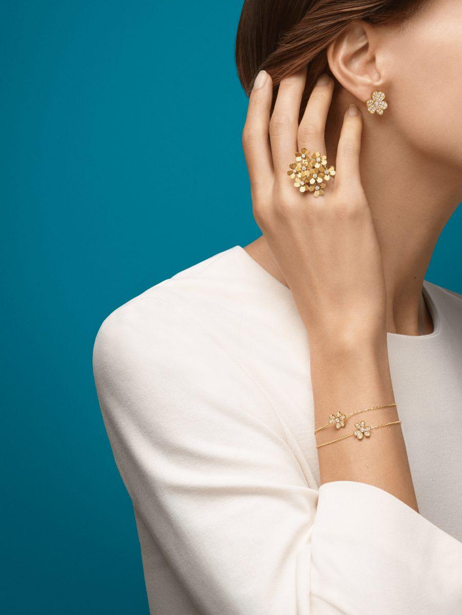 [Limara]FRIVOLE GOLD FLOWER DIAMOND EARRINGS