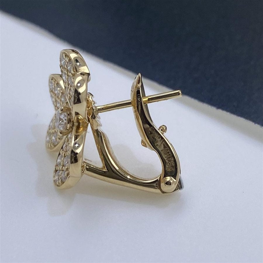 [Limara]FRIVOLE GOLD FLOWER DIAMOND EARRINGS