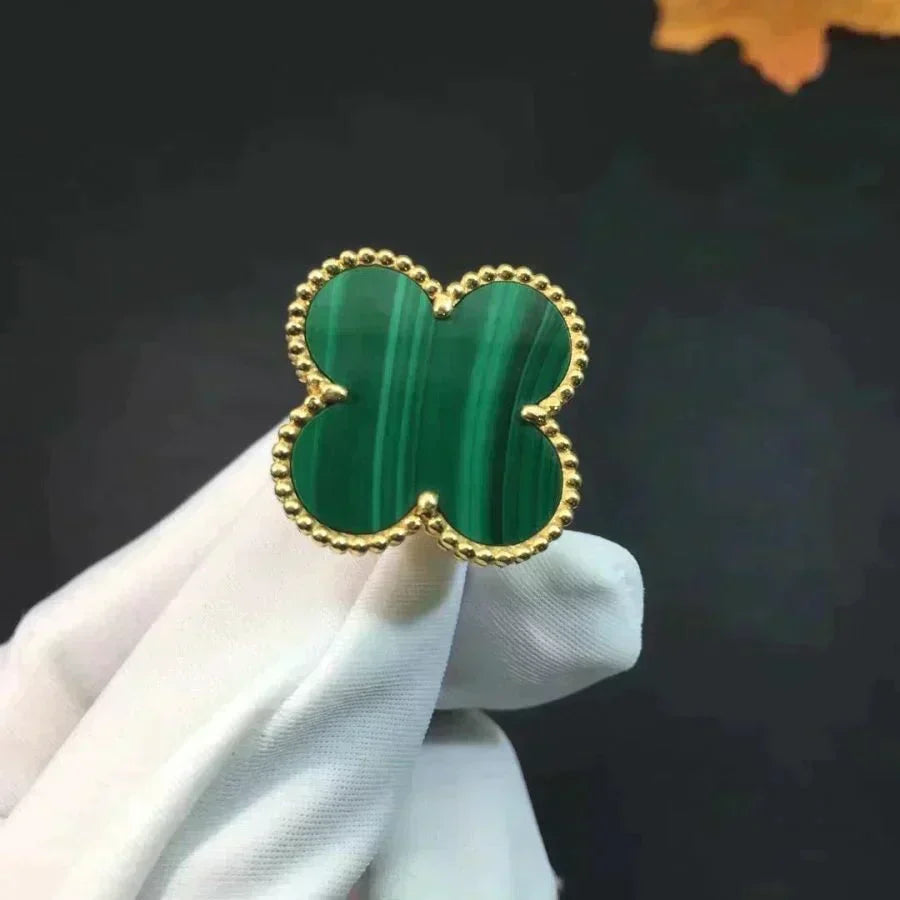 [Limara]CLOVER MALACHITE RING