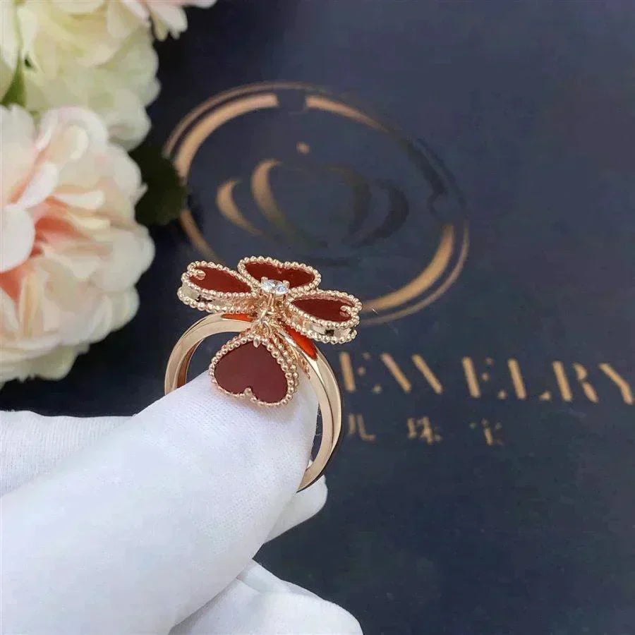 [Limara]SWEET CLOVER CARNELIAN RING