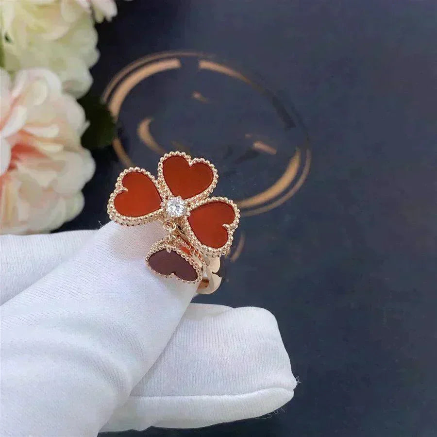 [Limara]SWEET CLOVER CARNELIAN RING