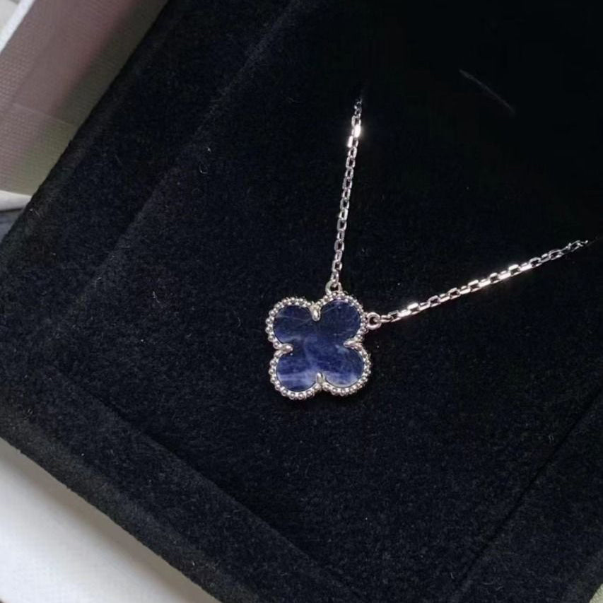 [Limara] CLOVER 15MM PIETERSITE NECKLACE SILVER