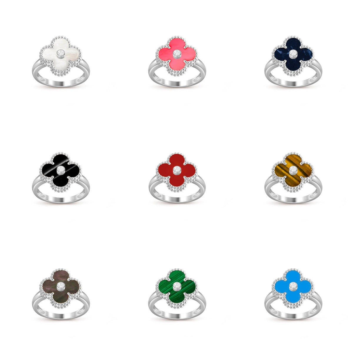 [Limara] CLOVER SILVER DIOMND RING COLLECTION