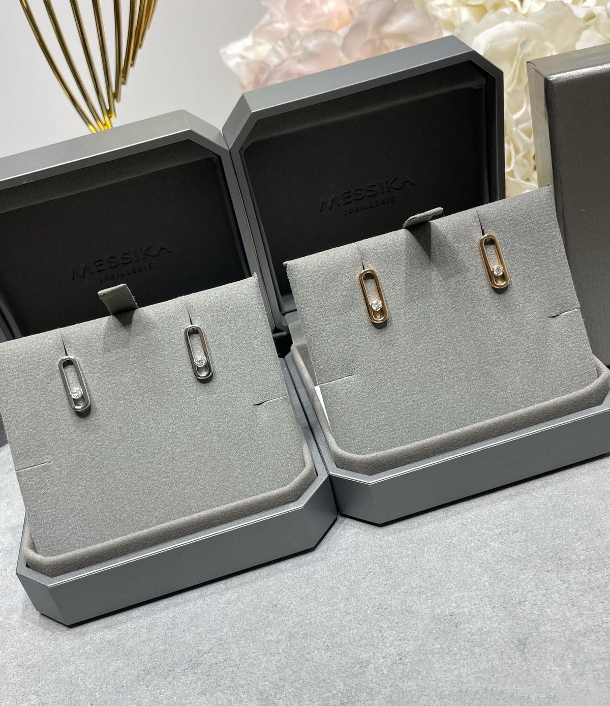 [Limara]MOVE UNO SMALL 1 DIAMOND EARRINGS