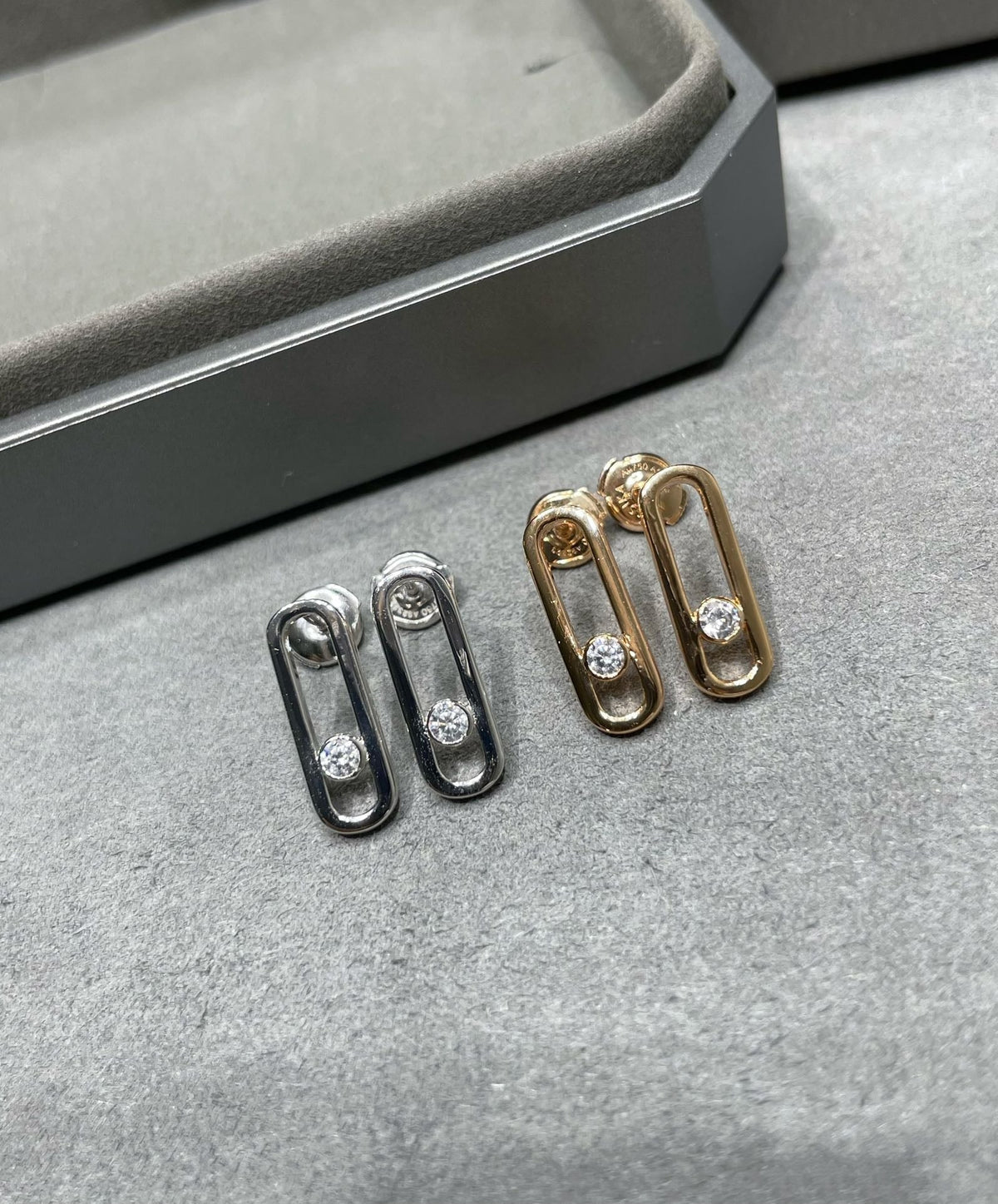 [Limara]MOVE UNO SMALL 1 DIAMOND EARRINGS