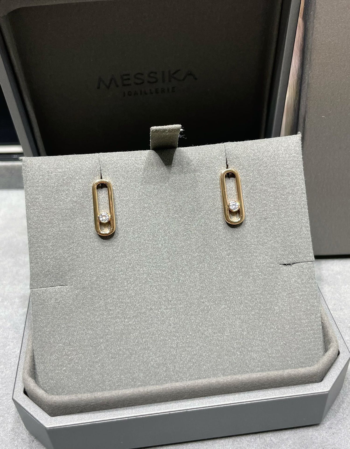[Limara]MOVE UNO SMALL 1 DIAMOND EARRINGS