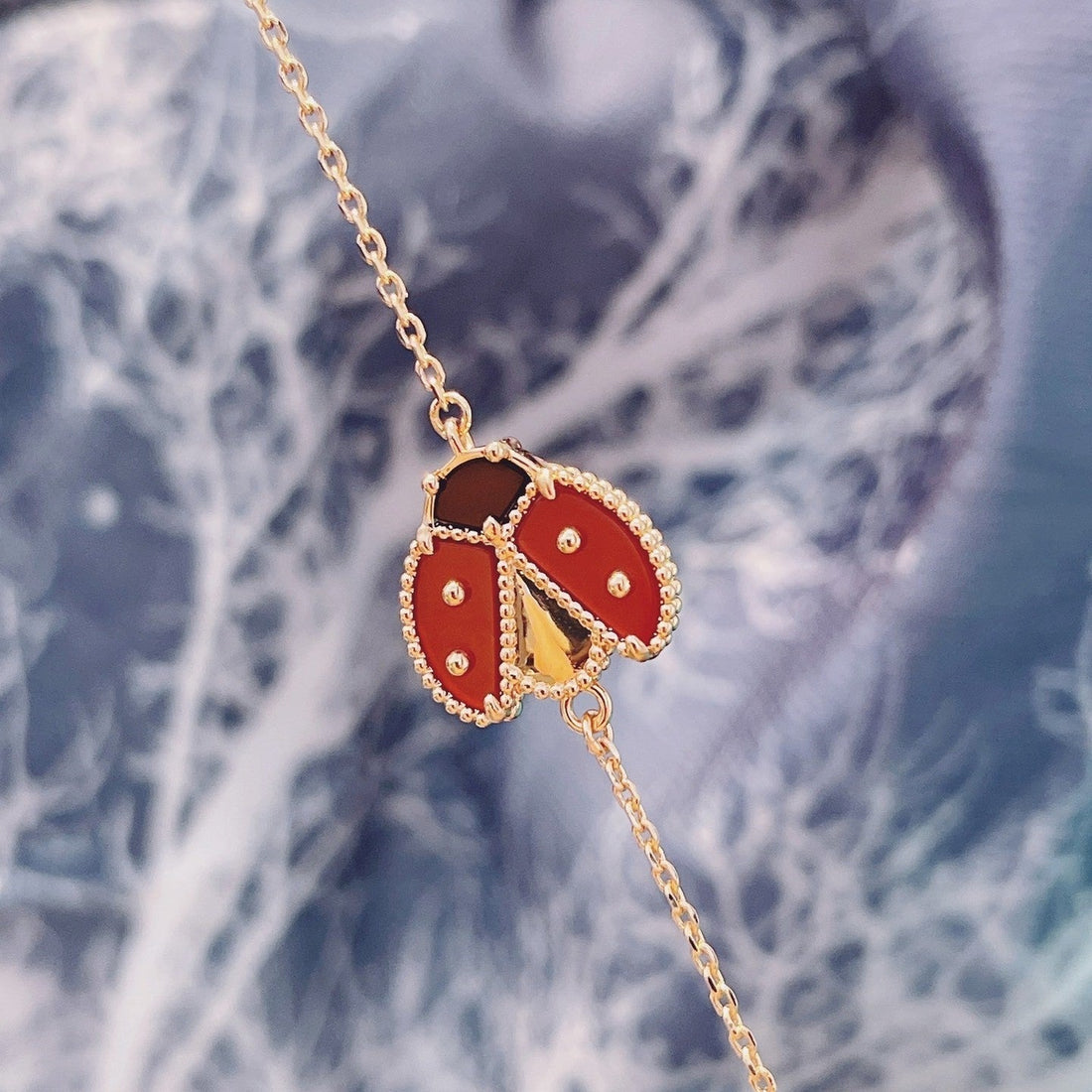 [Limara]LUCKY SPRING 1 MOTIF PINK GOLD BRACELET