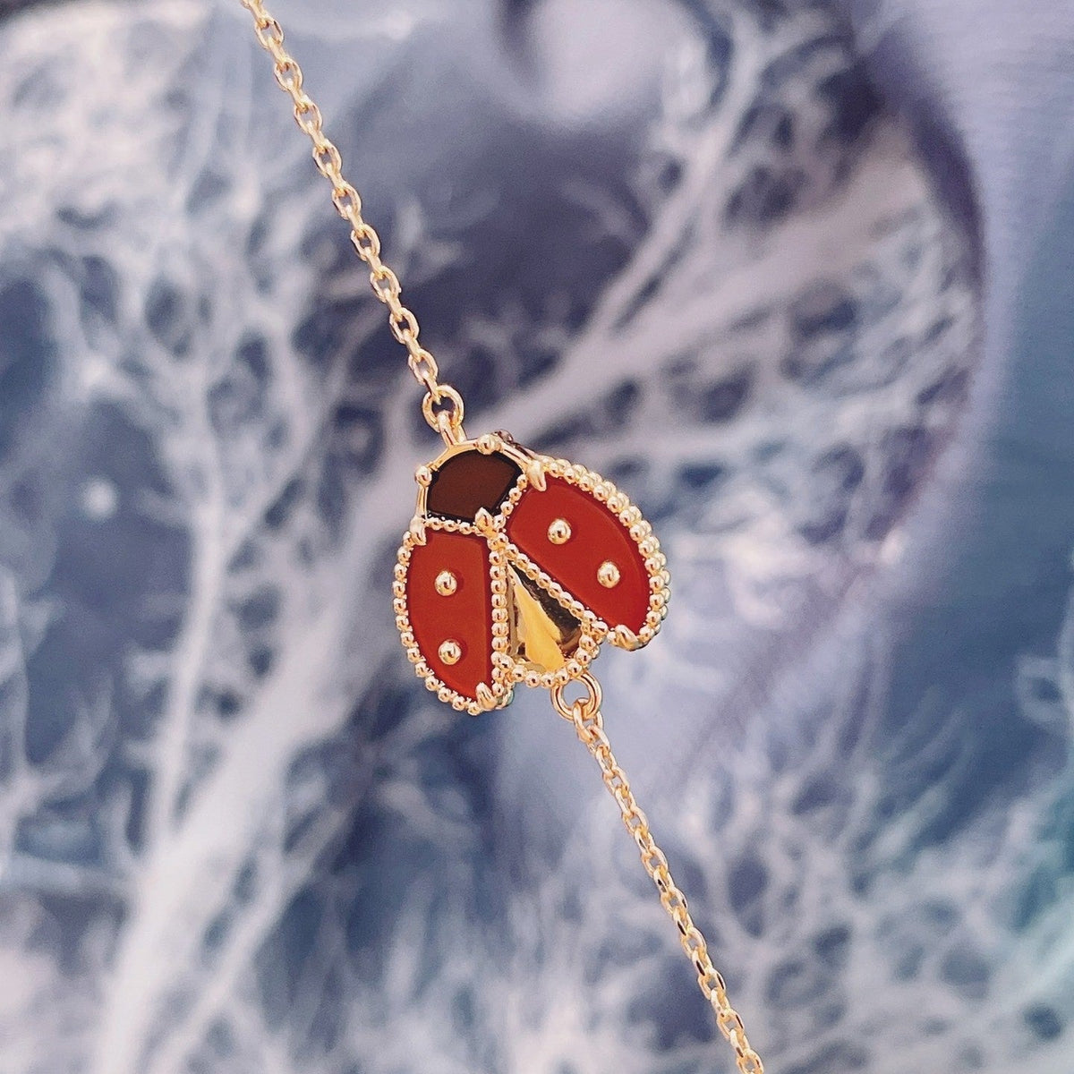 [Limara]LUCKY SPRING 1 MOTIF PINK GOLD BRACELET