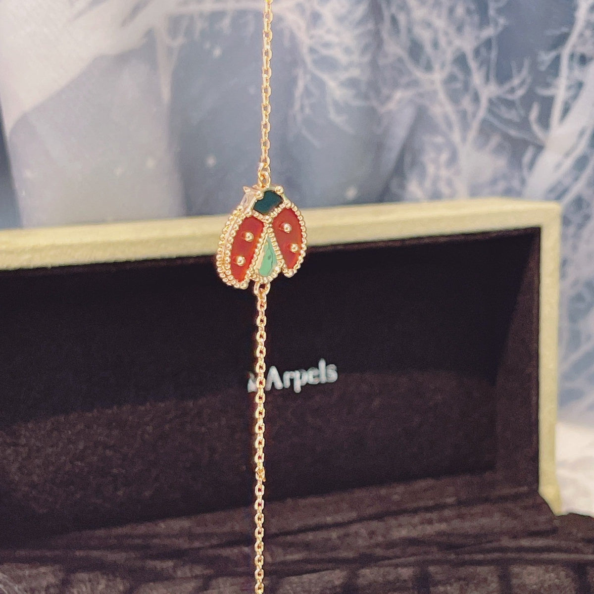 [Limara]LUCKY SPRING 1 MOTIF PINK GOLD BRACELET