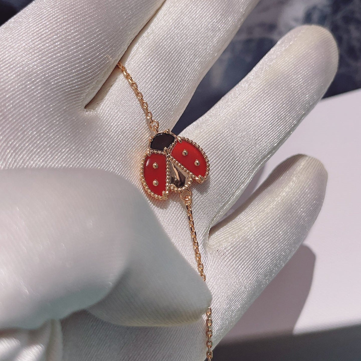 [Limara]LUCKY SPRING 1 MOTIF PINK GOLD BRACELET