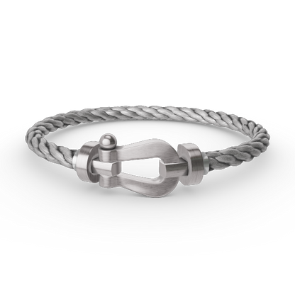[Limara]FORCE LARGE HORSESHOE BRACELET - WHITE GOLD