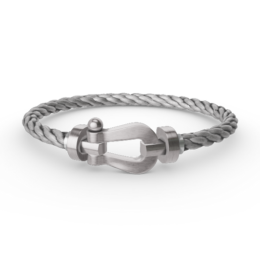 [Limara]FORCE LARGE HORSESHOE BRACELET - WHITE GOLD