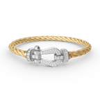 [Limara]FORCE LARGE HORSESHOE FULL DIAMOND BRACELET - WHITE GOLD