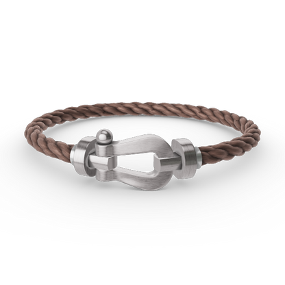 [Limara]FORCE LARGE HORSESHOE BRACELET - WHITE GOLD