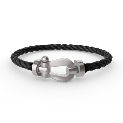 [Limara]FORCE LARGE HORSESHOE BRACELET - WHITE GOLD