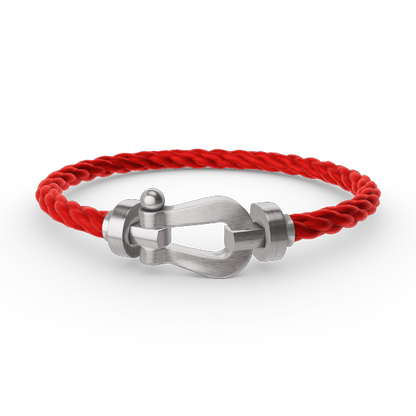 [Limara]FORCE LARGE HORSESHOE BRACELET - WHITE GOLD